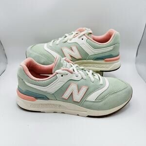 Size 3 - New Balance Kids GR997HPG Mint Pink Athletic Running Shoes (5 Women’s)